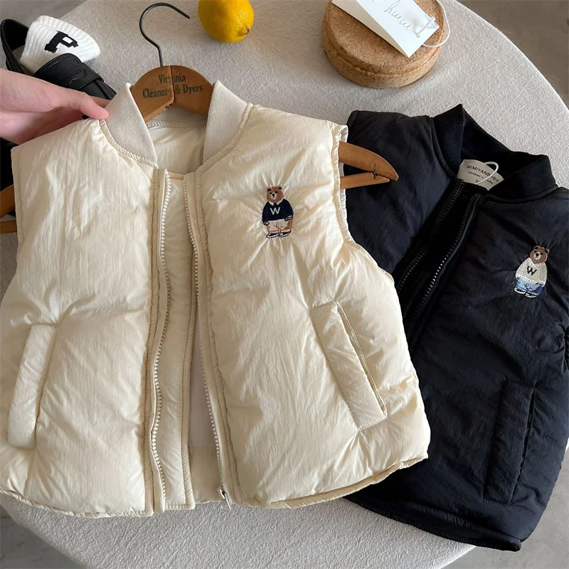 Winter Clothing Looks - 남아 여아 아동복 자수 면 조끼