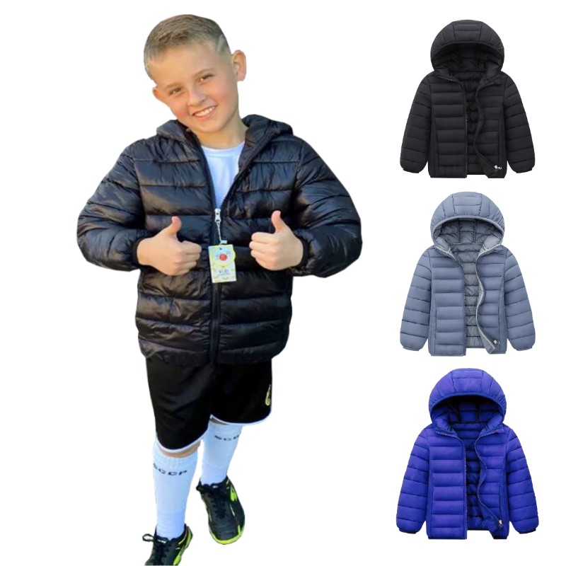 Winter Clothing Kids - 아동용 후드 경량 다운 재킷, 소년