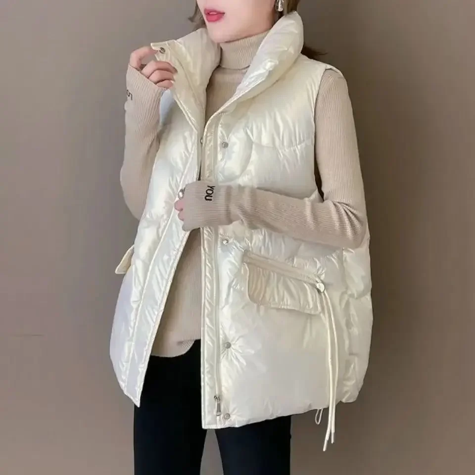 Winter Clothing On Sale - 여성용 다운 조끼, 하프 퀼트, 루즈한