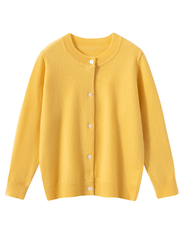 Winter Clothing Kids - 어린이용 울 스웨터 O넥 가디건 가을