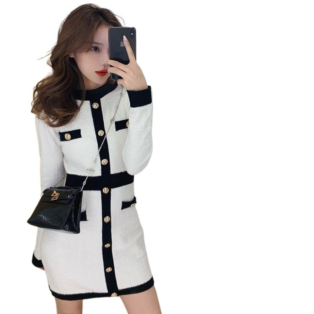 가을 겨울 프랑스 사교계 분위기 슬림핏 드레스 헵번 스 - Winter Clothing Accessories 리뷰 및 가격