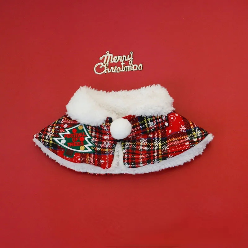 고양이 크리스마스 망토 애완 동물 새해 케이프 숄 스카 - Winter Clothing Accessories 리뷰 및 가격