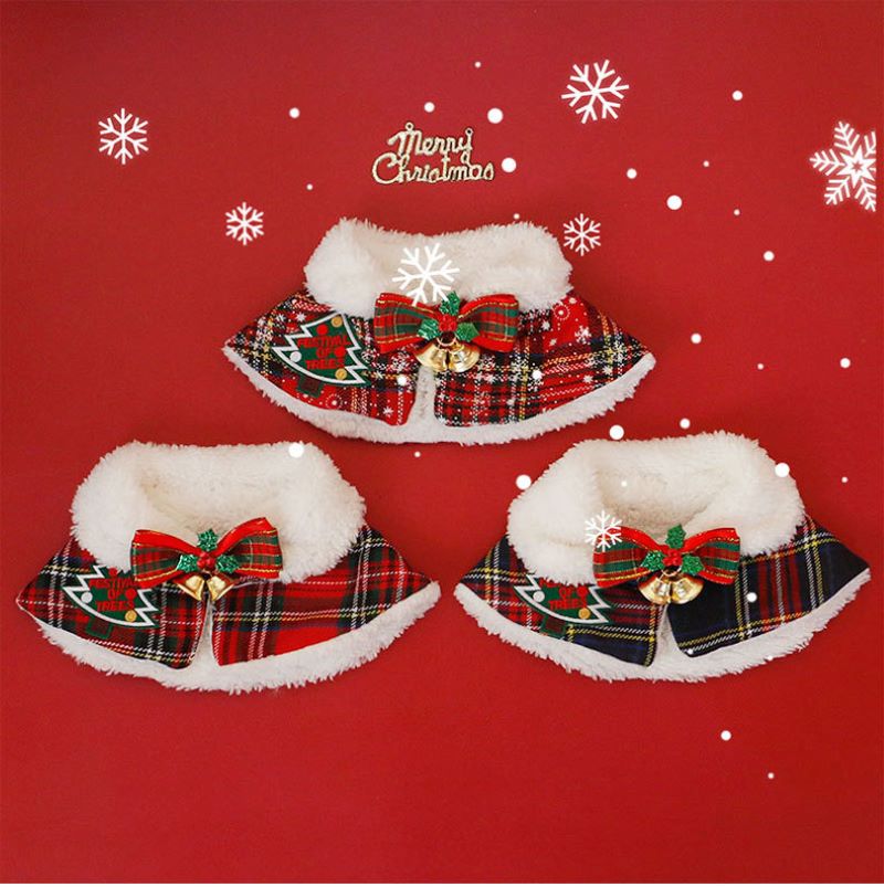 고양이 크리스마스 망토 애완 동물 새해 케이프 숄 스카 - Winter Clothing Accessories 리뷰 및 가격
