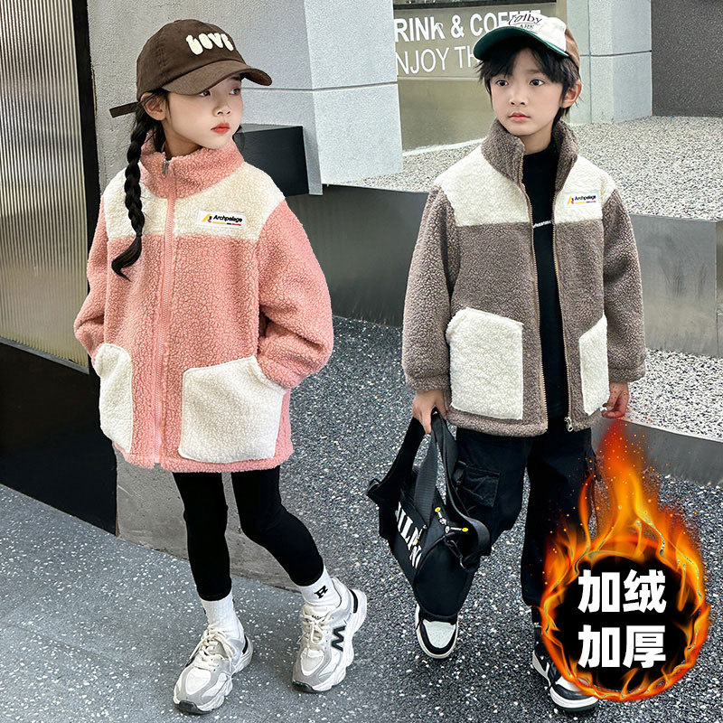 어린이 LambWool 코트 겨울 소년 소녀 플러스 벨 - Winter Clothing Activity 리뷰 및 가격