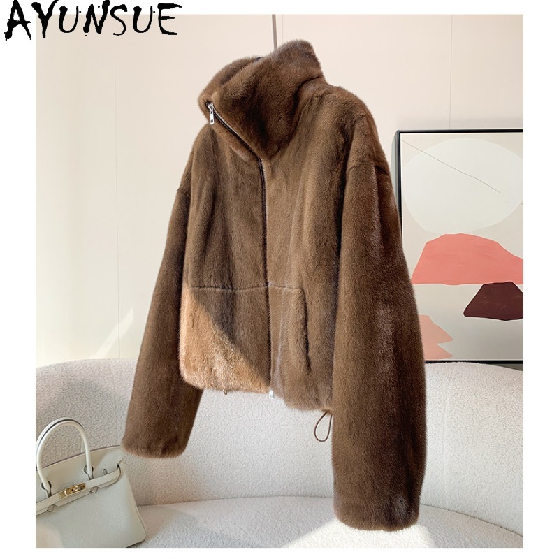 AYUNSUE 퍼플 라벨 벨벳 전체 밍크 퍼 코트 여성 - Winter Clothing Label 리뷰 및 가격