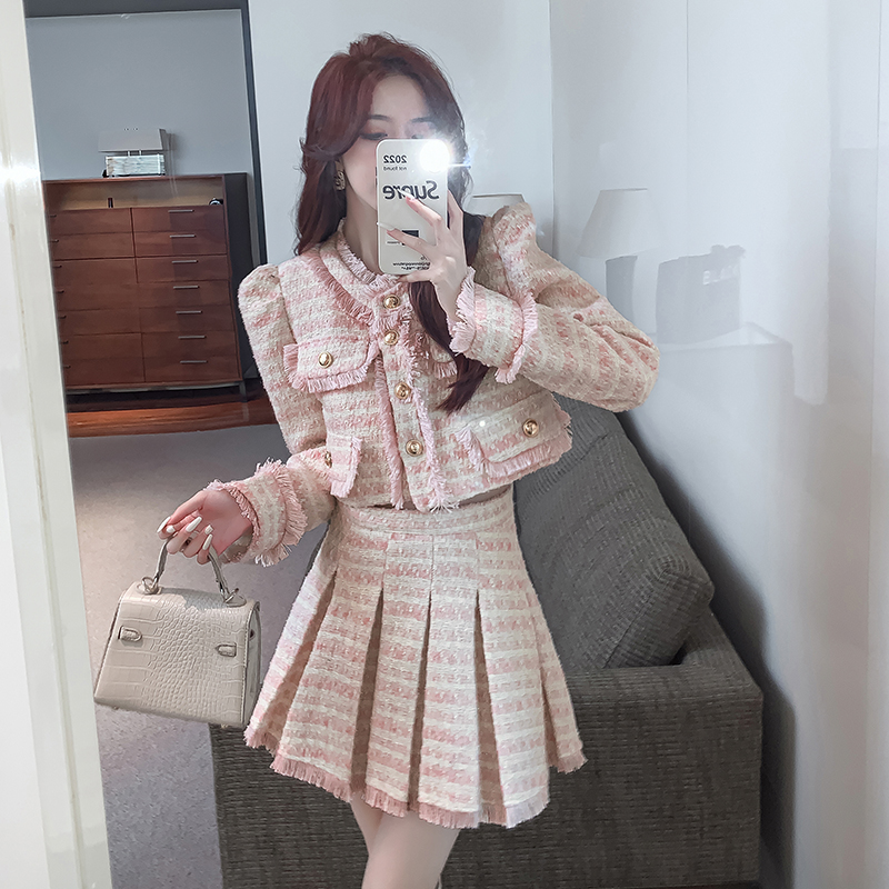 여성용 우아한 태슬 Y2K 한국 정장 재킷 코트 및 스 - Winter Clothing Outfits 리뷰 및 가격