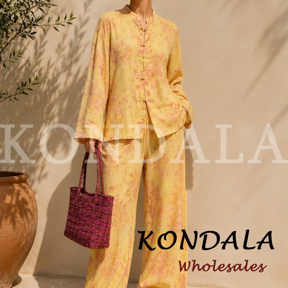 KONDALA 패션 2026 노란색 가을 프린트 여성  - Winter Clothing Vintage 리뷰 및 가격