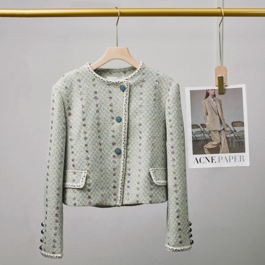 여성 우아한 트위드 럭셔리 정장 Jacke 코트 탑과  - Winter Clothing Outfits 리뷰 및 가격