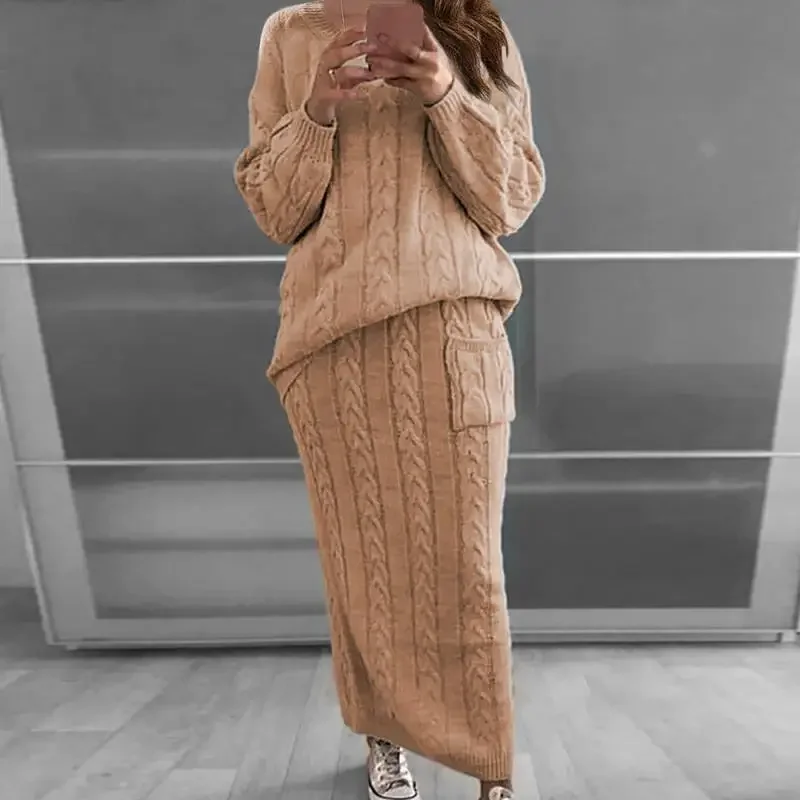 스웨터 여성 세트 가을, 겨울 두 조각 세트 여성 오- - Winter Clothing Sales 리뷰 및 가격