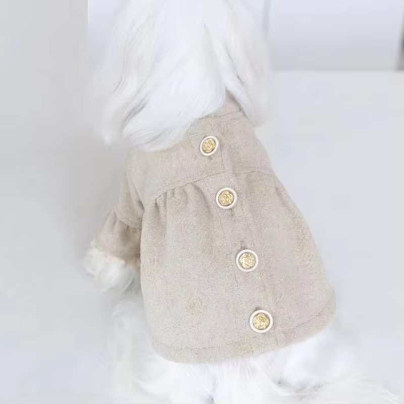 고급 가을 겨울 애완동물 의류 럭셔리 엠보싱 천 코트  - Winter Clothing On Sale 리뷰 및 가격