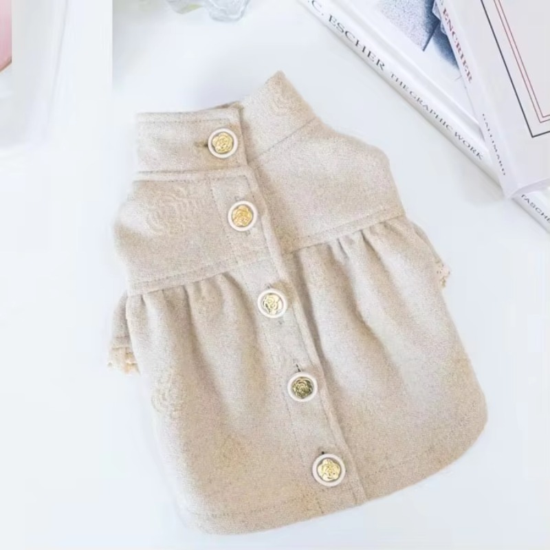 고급 가을 겨울 애완동물 의류 럭셔리 엠보싱 천 코트  - Winter Clothing On Sale 리뷰 및 가격