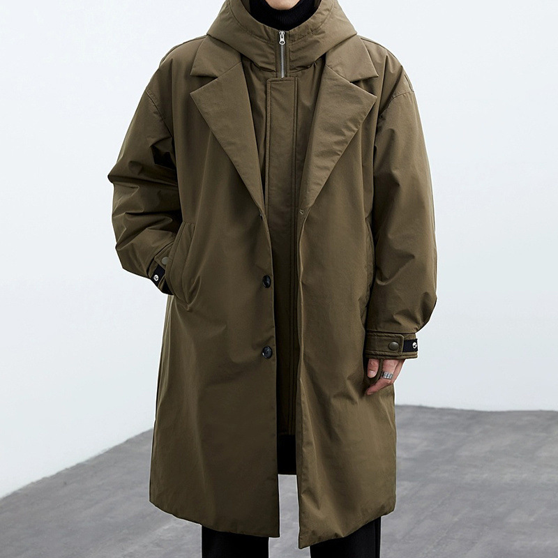 신상 겨울 한국 스타일 남성 트렌디 푸퍼룩 후드 미드  - Winter Clothing Looks 리뷰 및 가격