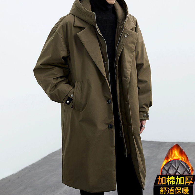 신상 겨울 한국 스타일 남성 트렌디 푸퍼룩 후드 미드  - Winter Clothing Looks 리뷰 및 가격